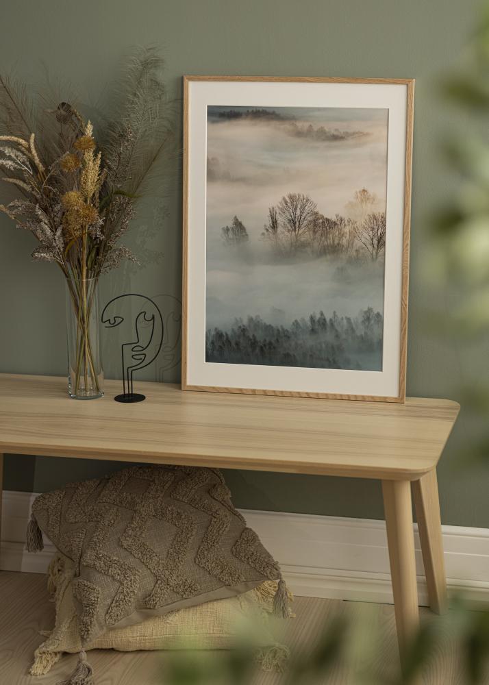 Rám Oslo Dub 60x80 cm - Pasparta Bílá 50x70 cm