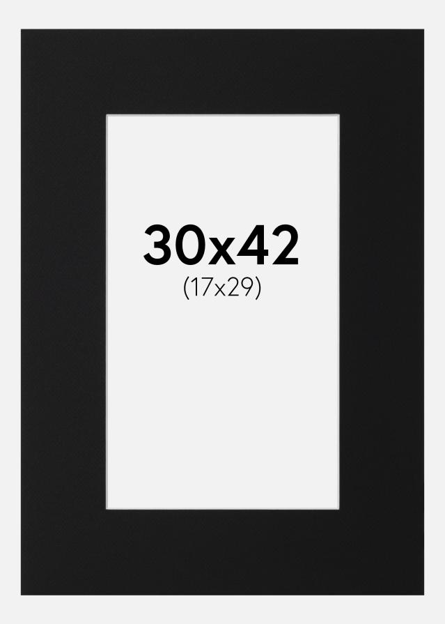 Pasparta Černý Standard (Bílé Jádro) 30x42 cm (17x29)