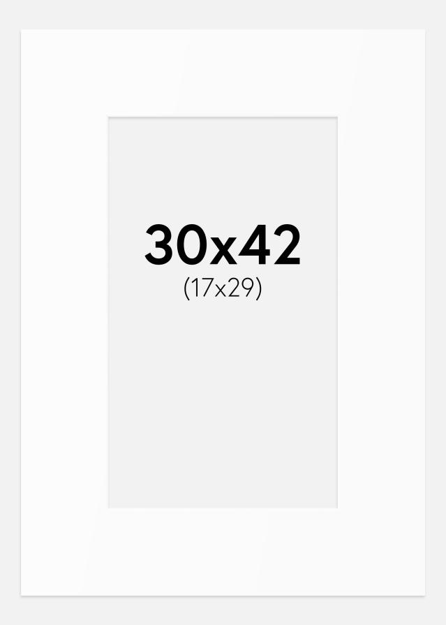 Pasparta Bílý Standard (Bílé Jádro) 30x42 cm (17x29)