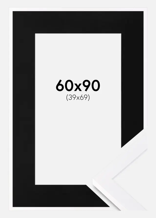 Rám Selection Bílá 60x90 cm - Pasparta Cerná 40x70 cm
