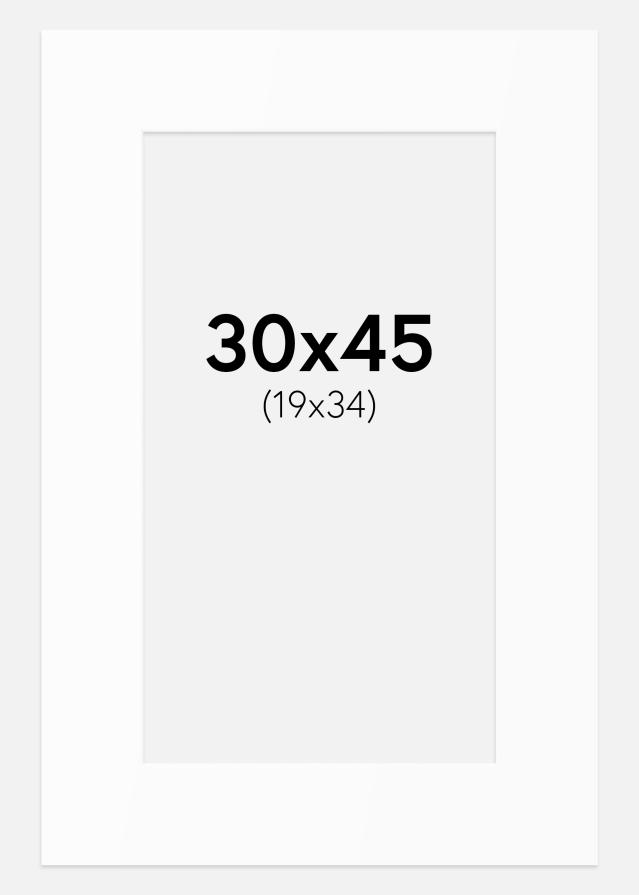 Pasparta Bílý Standard (Bílé Jádro) 30x45 cm (19x34)