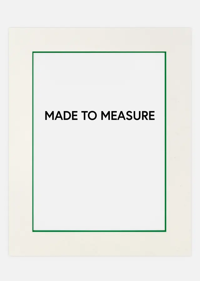 Pasparta Bílá Zelený stred - Vyrobeno na míru