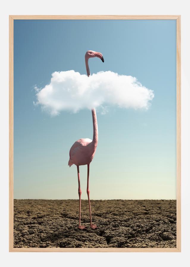 Cloudy Flamingo Plakát