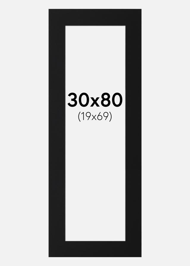 Pasparta Černý Standard (Bílé Jádro) 30x80 cm (19x69)