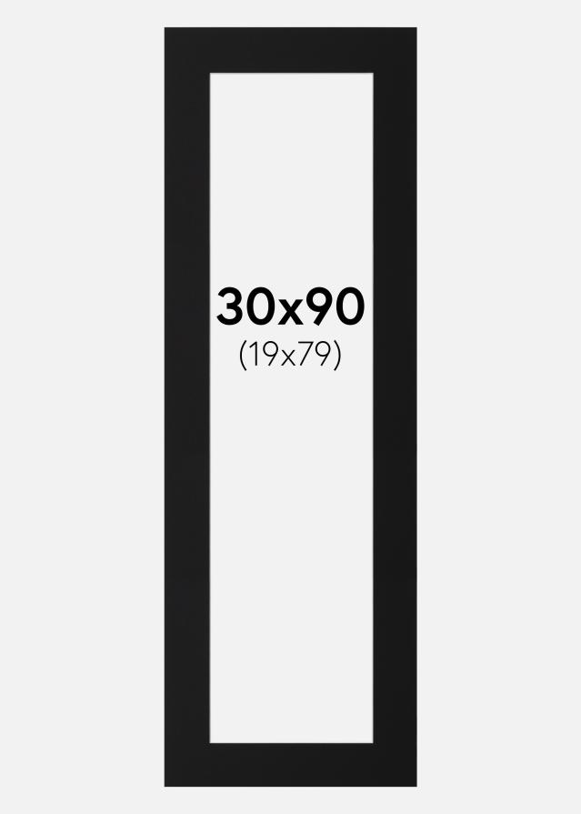 Pasparta Černý Standard (Bílé Jádro) 30x90 cm (19x79)