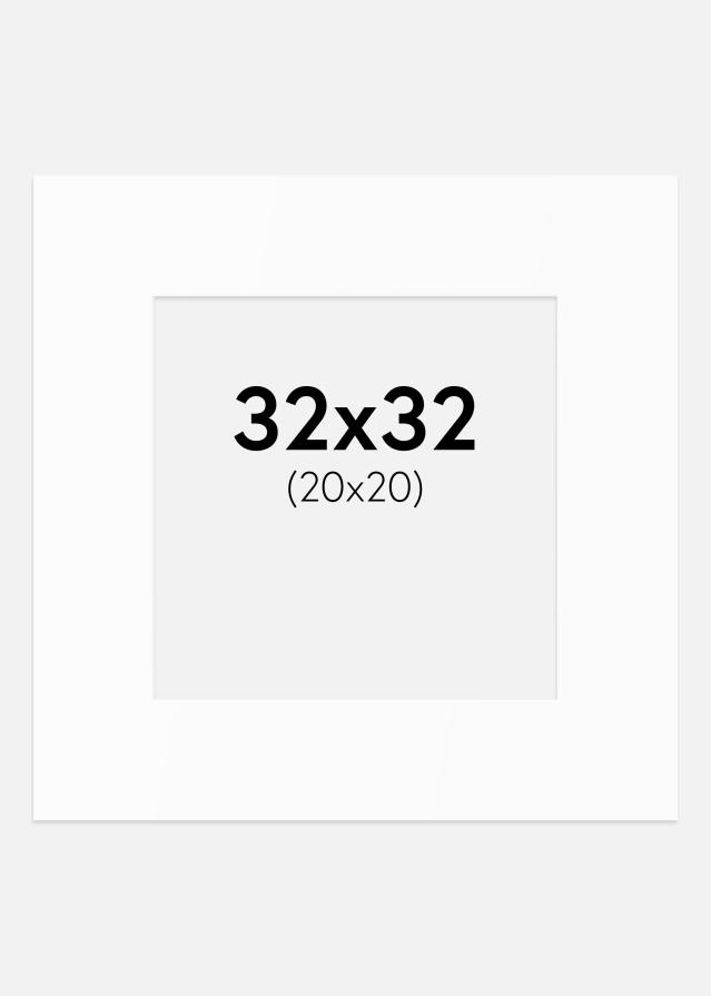 Pasparta Bílý Standard (Bílé Jádro) 32x32 cm (20x20)