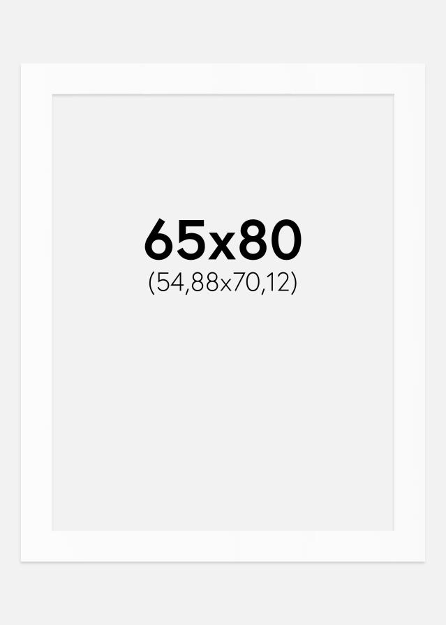 Pasparta Bílá Standardní Bílý stred 65x80 cm (54,88x70,12)