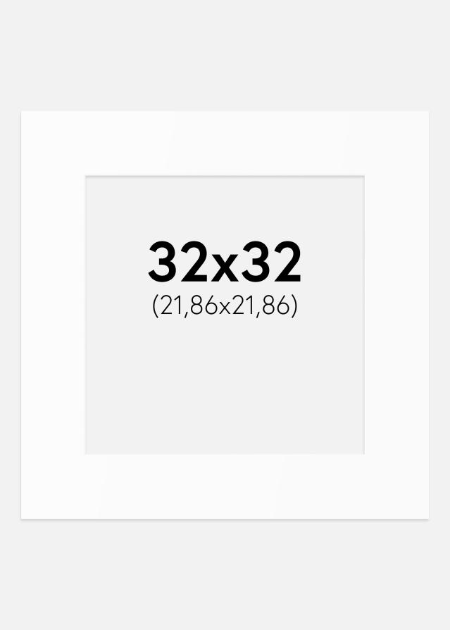 Pasparta Bílý Standard (Bílé Jádro) 32x32 cm (21,86x21,86)