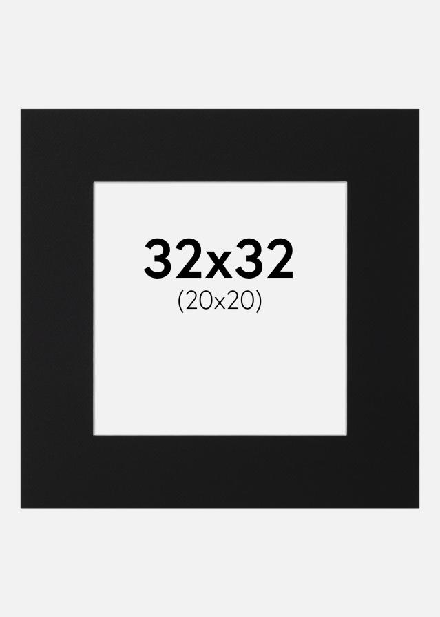 Pasparta Černý Standard (Bílé Jádro) 32x32 cm (20x20)