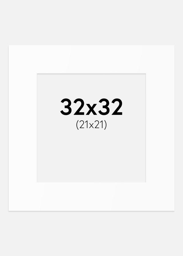 Pasparta Bílý Standard (Bílé Jádro) 32x32 cm (21x21)