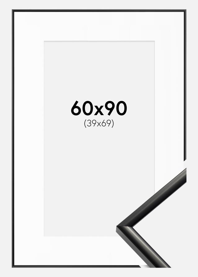 Rám New Lifestyle Cerná 60x90 cm - Pasparta Bílá 40x70 cm