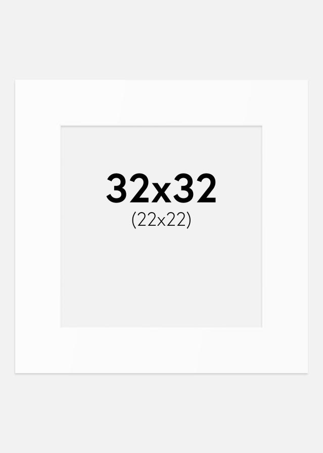 Pasparta Bílý Standard (Bílé Jádro) 32x32 cm (22x22)