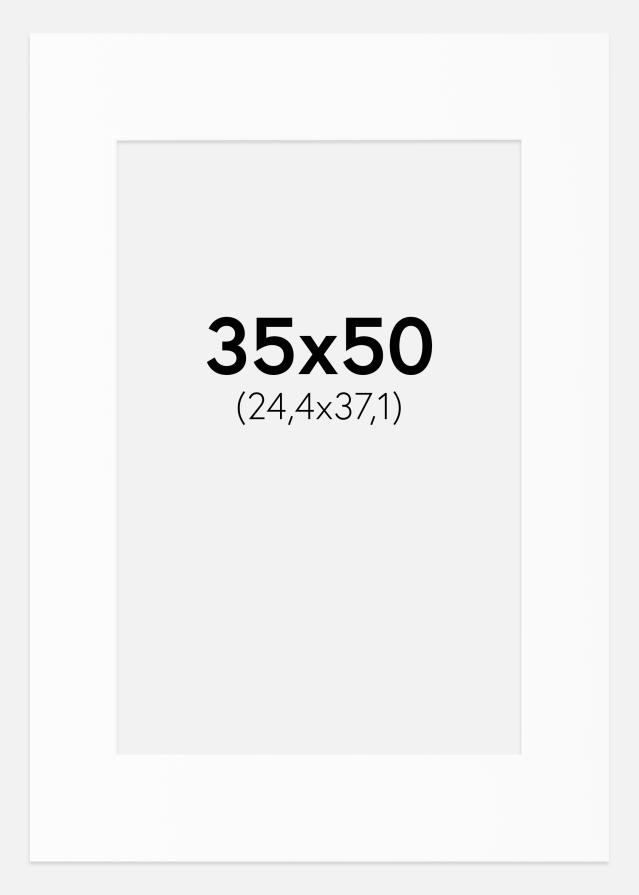 Pasparta Canson Bílá Bílý stred 35x50 cm (24,4x37,1)