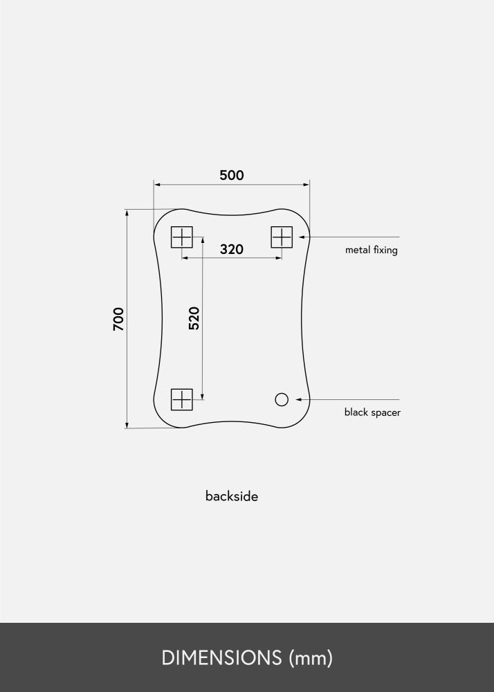 KAILA Zrcadlo Concave 50x70 cm