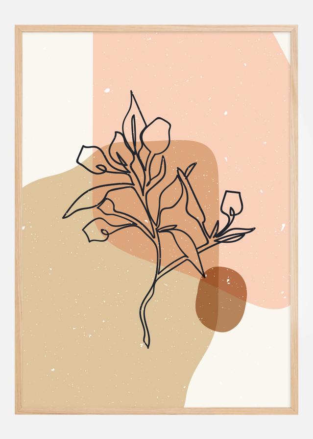 Abstract composition branch Plakát