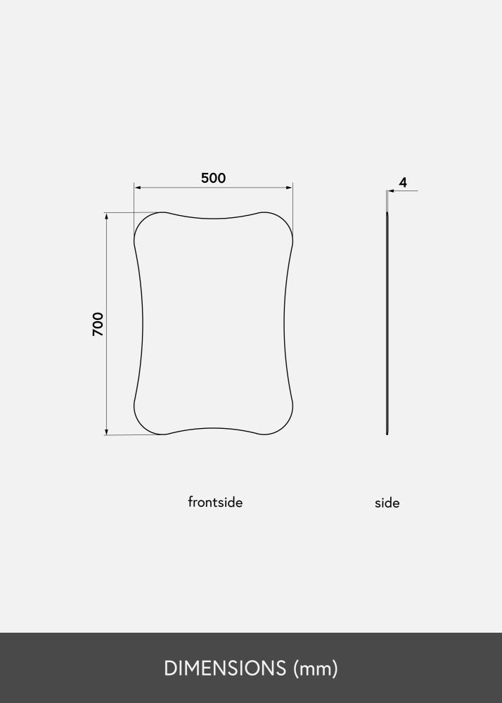 KAILA Zrcadlo Concave 50x70 cm