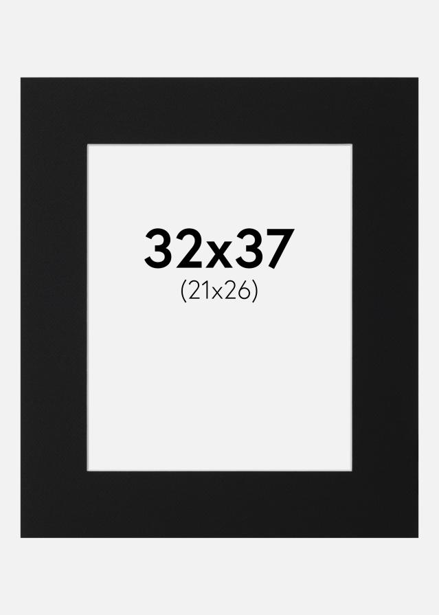 Pasparta Černý Standard (Bílé Jádro) 32x37 cm (21x26)