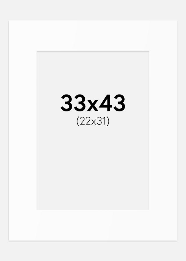 Pasparta Bílý Standard (Bílé Jádro) 33x43 cm (22x31)