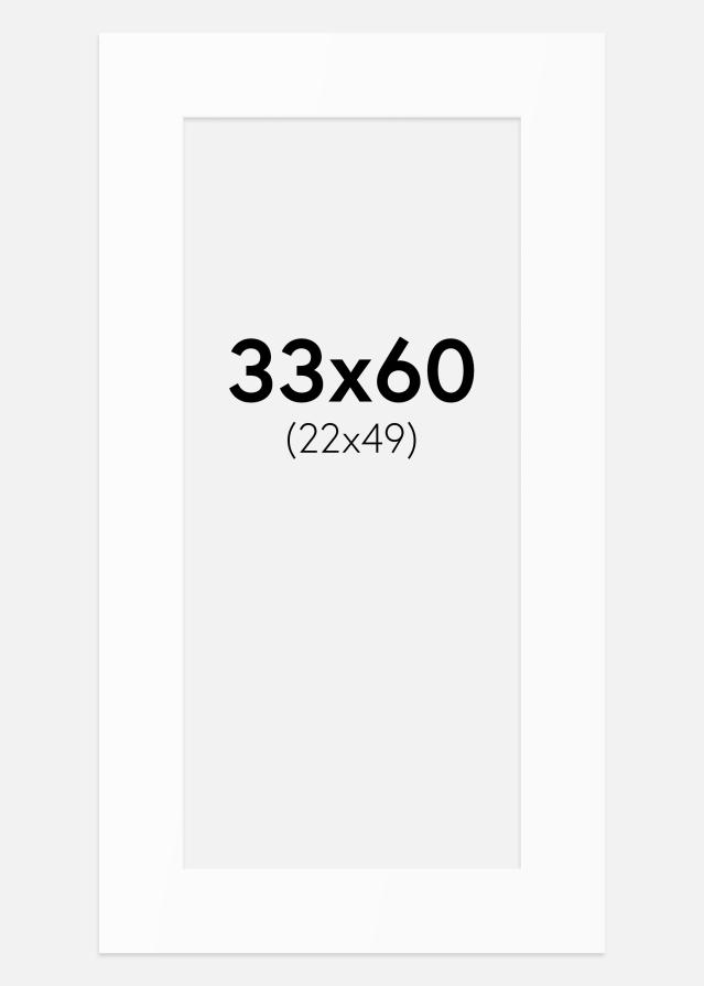 Pasparta Bílý Standard (Bílé Jádro) 33x60 cm (22x49)