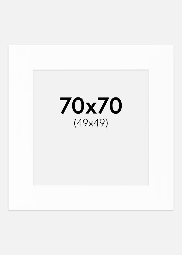 Pasparta XL Bílá Bílý stred 70x70 cm (49x49)