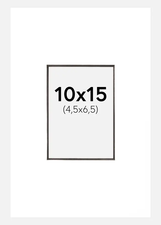 Pasparta Bílá Cerný stred 10x15 cm (4,5x6,5 cm)