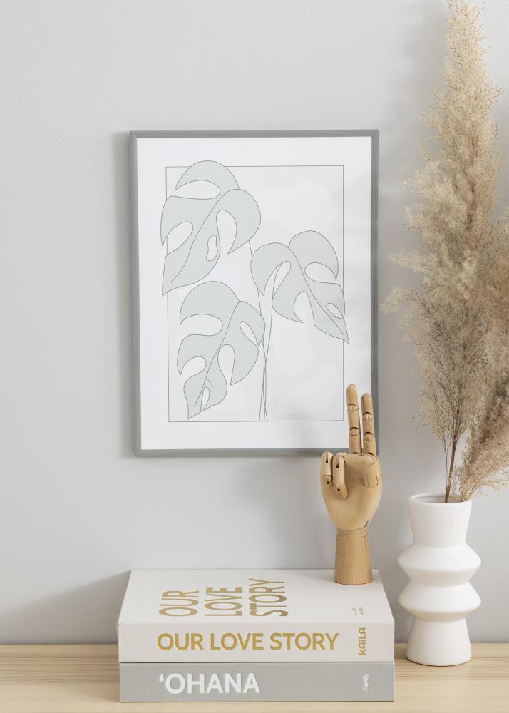 Rám New Lifestyle Svetle šedá 70x100 cm - Pasparta Bílá 24x36 inches