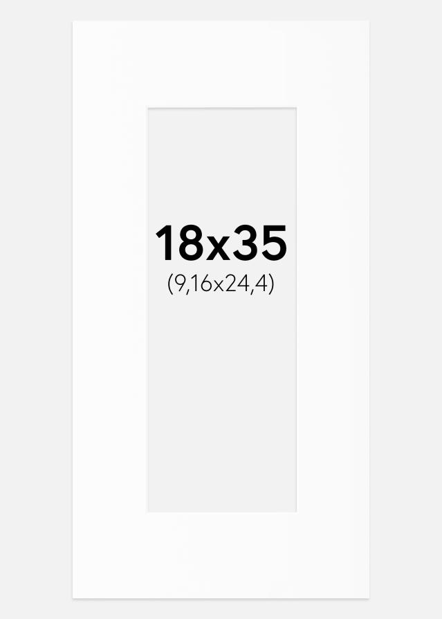 Pasparta Bílá Standardní Bílý stred 18x35 cm (9,16x24,4)