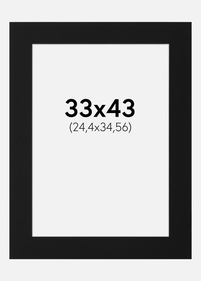 Pasparta Černý Standard (Bílé Jádro) 33x43 cm (24,4x34,56)