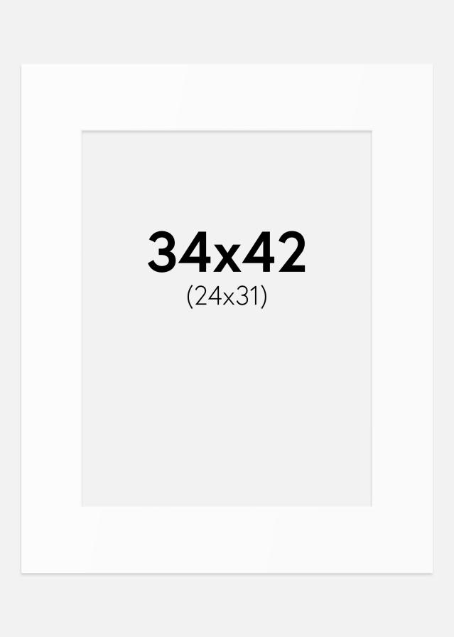 Pasparta Bílý Standard (Bílé Jádro) 34x42 cm (24x31)