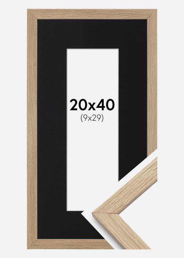 Rám Stylové Dub 20x40 cm - Pasparta Cerná 10x30 cm