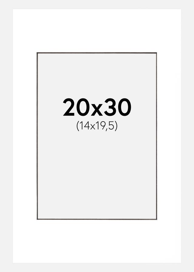 Pasparta Bílá Cerný stred 20x30 cm (14x19,5 cm)