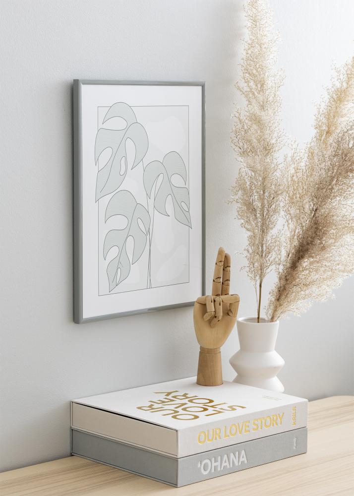 Rám New Lifestyle Svetle šedá 70x100 cm - Pasparta Bílá 24x36 inches