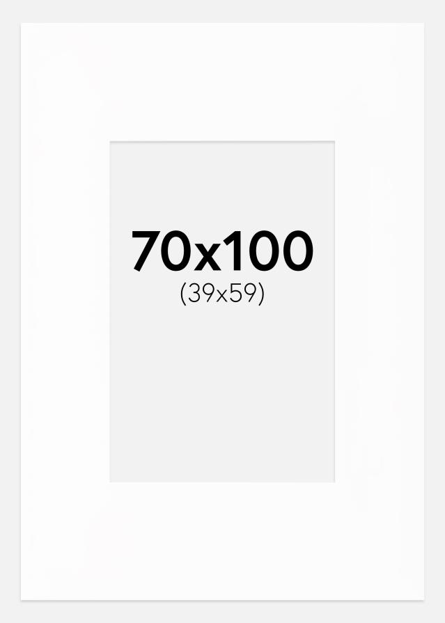 Pasparta XXL Bílá Bílý stred 70x100 cm (39x59)