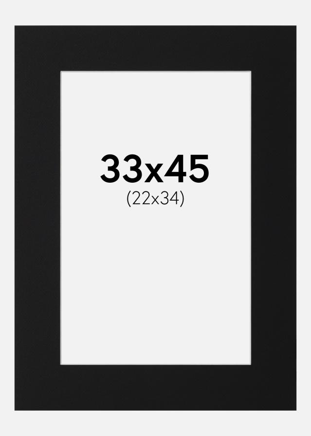 Pasparta Černý Standard (Bílé Jádro) 33x45 cm (22x34)