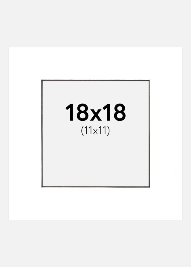 Pasparta Bílá Cerný stred 18x18 cm (11x11 cm)