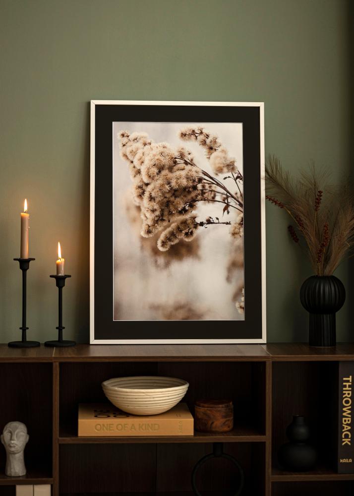 Rám E-Line Bílá 30x40 cm - Pasparta Cerná 21x29,7 cm (A4)