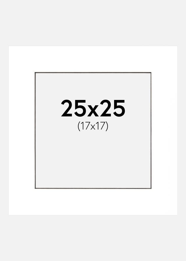 Pasparta Bílá Cerný stred 25x25 cm (17x17 cm)