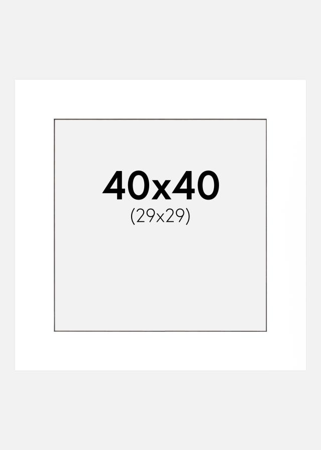 Pasparta Bílá Cerný stred 40x40 cm (29x29 cm)
