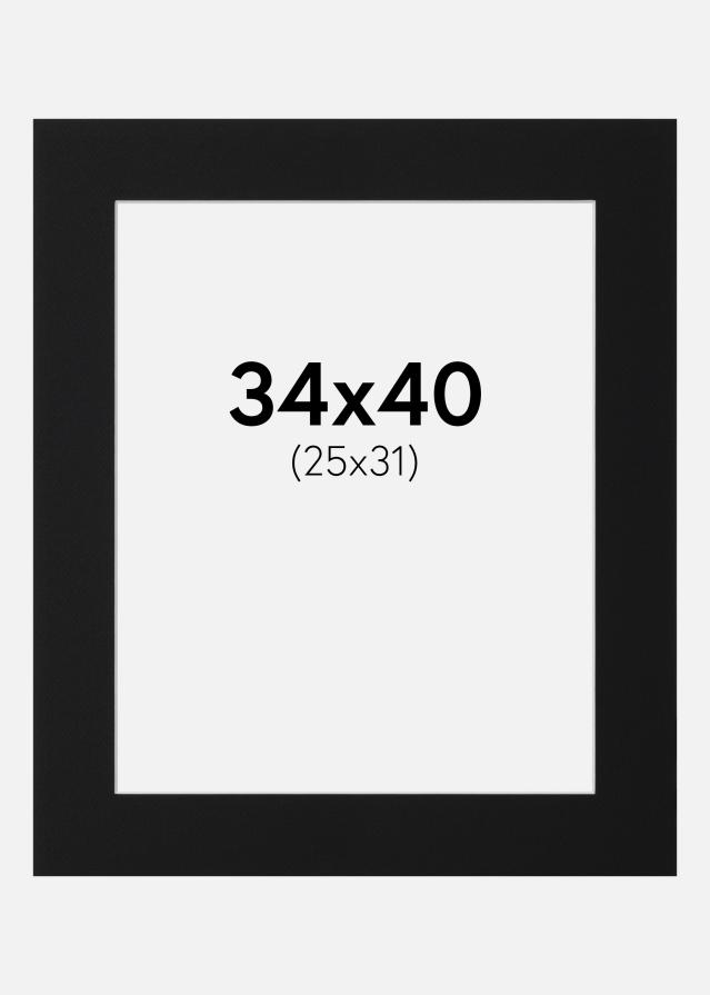 Pasparta Černý Standard (Bílé Jádro) 34x40 cm (25x31)