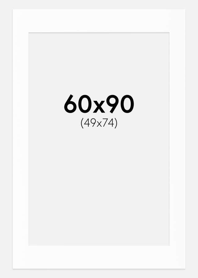 Pasparta Canson Bílá Bílý stred 60x90 cm (49x74)