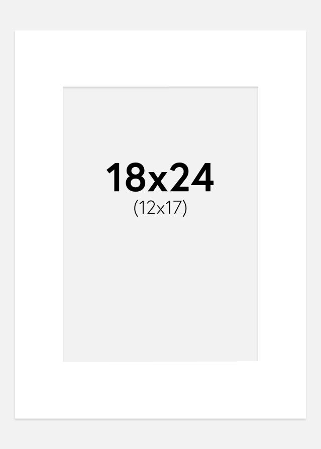 Pasparta Super bílý Bílý stred 18x24 cm (12x17 cm)