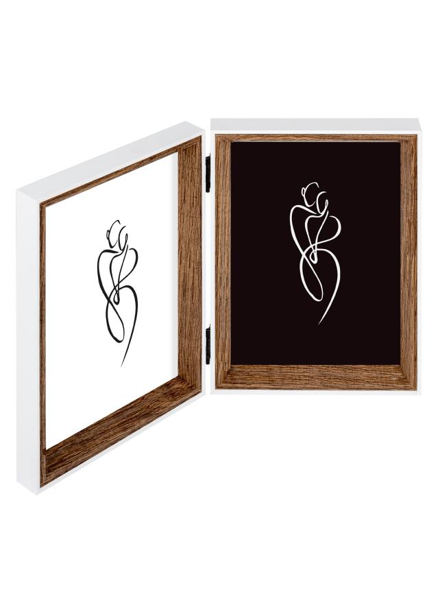 Silhouette Skládací rám Ořech 10x15 cm – 2 obrázky