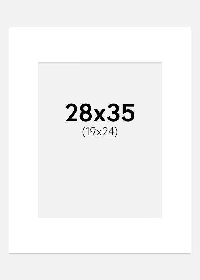 Pasparta Super bílý Bílý stred 28x35 cm (19x24 cm)