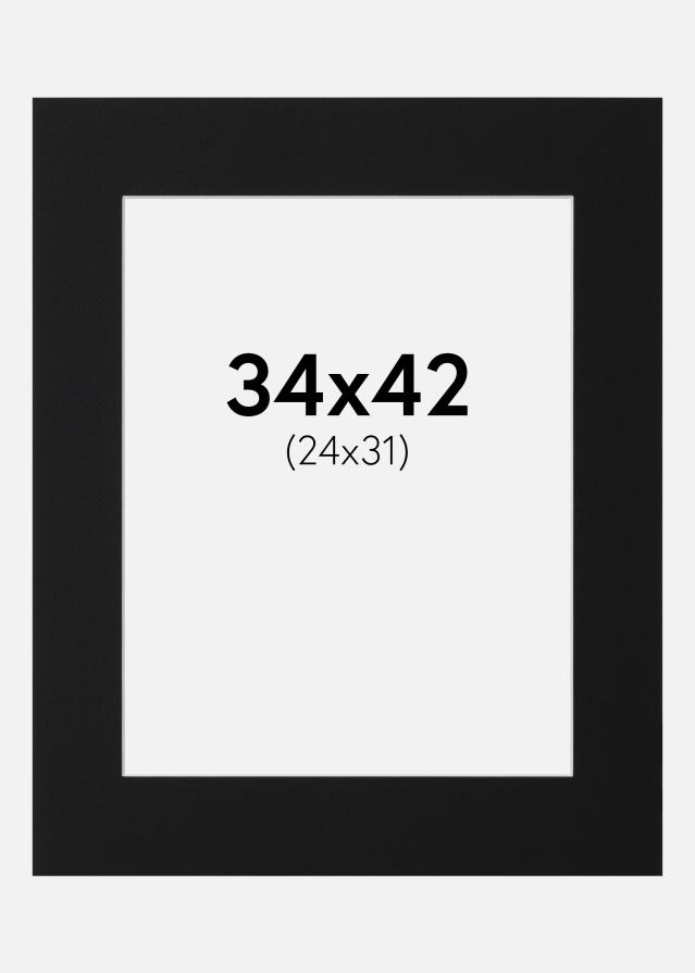 Pasparta Černý Standard (Bílé Jádro) 34x42 cm (24x31)