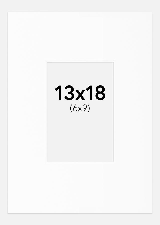 Pasparta Bílá Standardní Bílý stred 13x18 cm (6x9)
