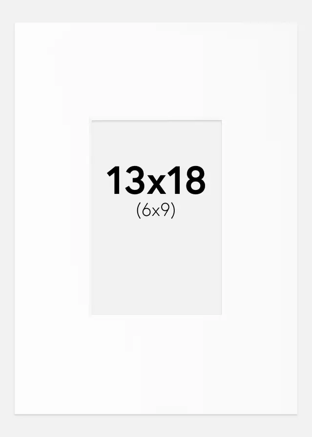 Pasparta Bílá Standardní Bílý stred 13x18 cm (6x9)