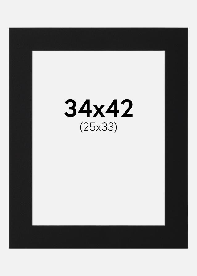 Pasparta Černý Standard (Bílé Jádro) 34x42 cm (25x33)