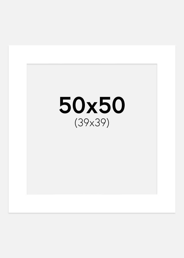 Pasparta Super bílý Bílý stred 50x50 cm (39x39 cm)