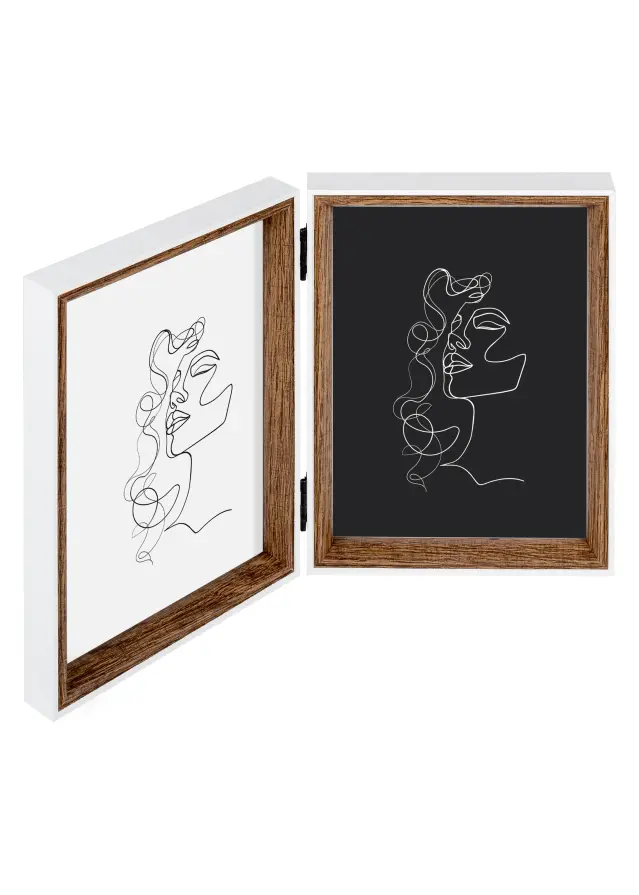 Silhouette Skládací rám Ořech 13x18 cm – 2 obrázky