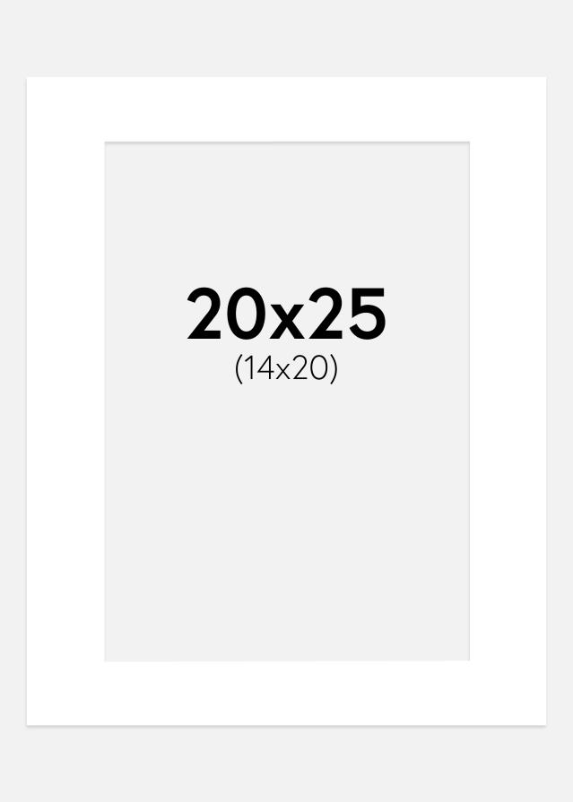 Pasparta Super bílý Bílý stred 20x25 cm (14x20)